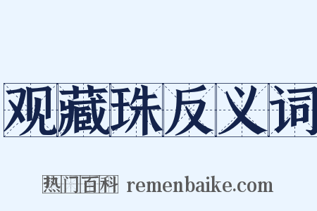 观藏珠反义词是什么意思的图片